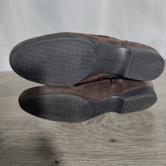 Enzo Angiolini Brown Suede Leather Boots - Flat Size 8 - Picture 5 of 8
